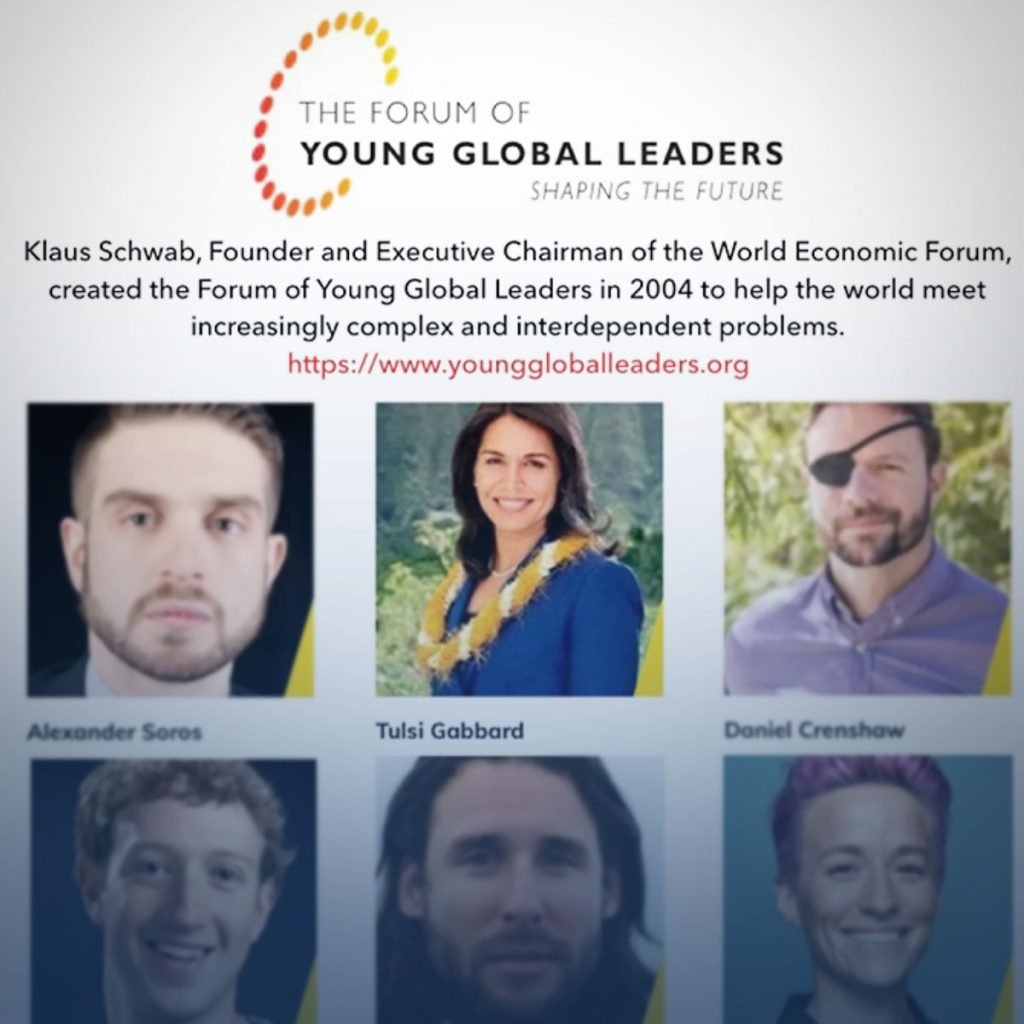 Screenshot of Tulsi Gabbard listed as WEF Young Global Leader