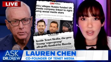 Lauren Chen (Tenet Media Founder) with Dr. Drew